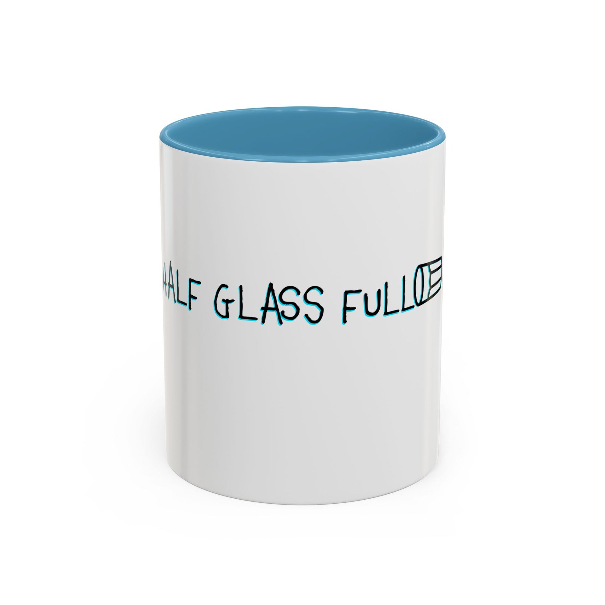 Half Glass Full Motivational Accent Mug