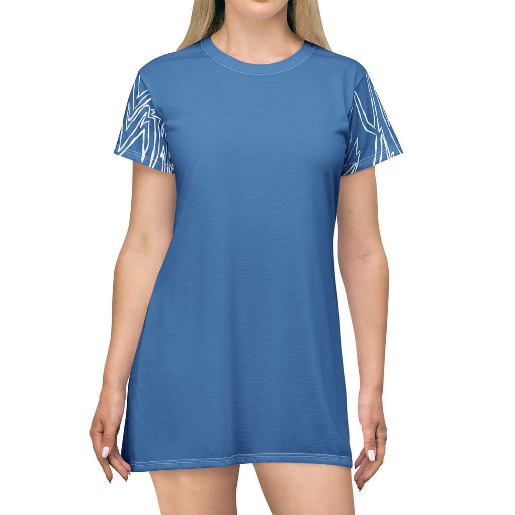 Draco Essentials Chic Blu Casual Shirt Dress
