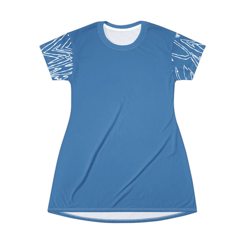 Draco Essentials Chic Blu Casual Shirt Dress