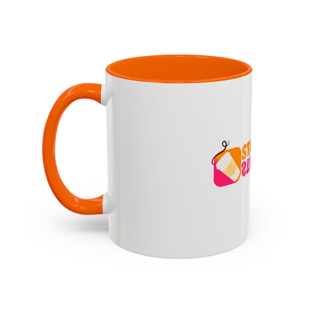 Retro Pink & Orange “STAYFRESHH” Stolen Goods Accent Mug (11 oz)