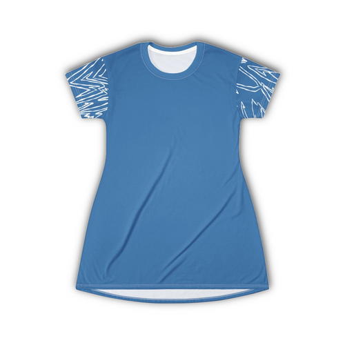 Draco Essentials Chic Blu Casual Shirt Dress