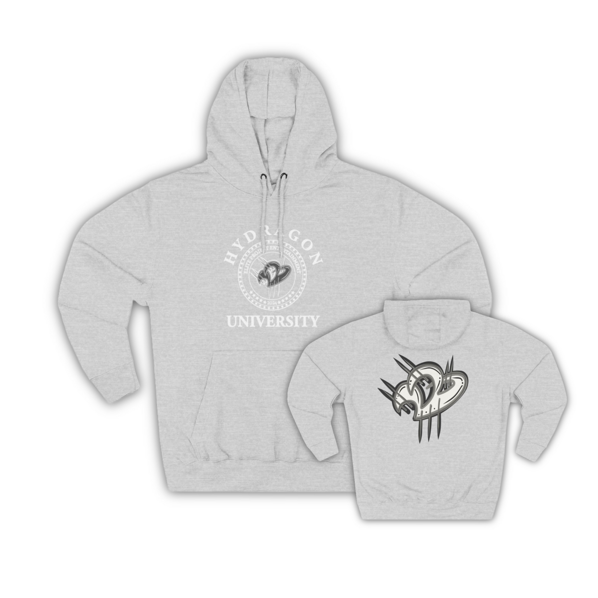 The Elite Collegiate Solid Unisex Hoodie - Grey Team