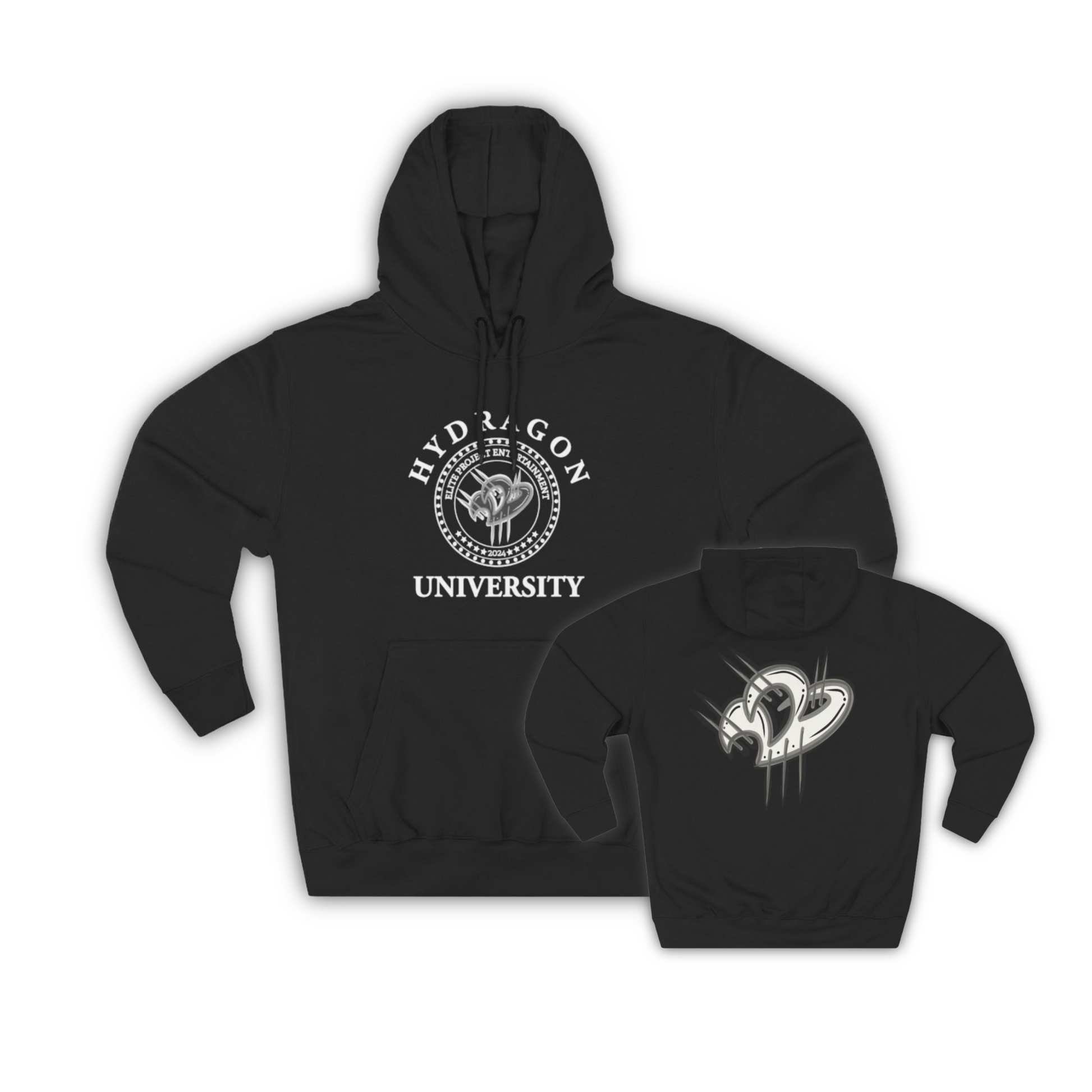 The Elite Collegiate Solid Unisex Hoodie - Black Team